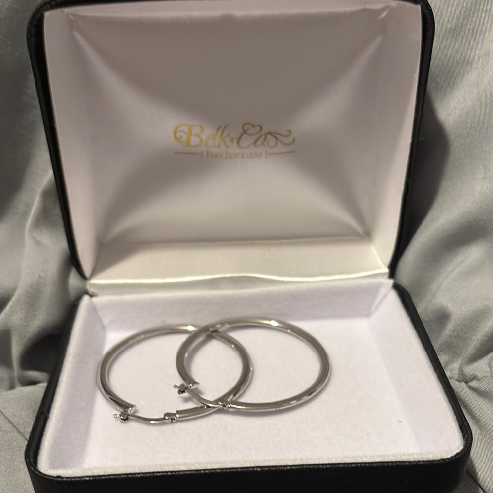 Belk & Co Silver Hoop Earrings